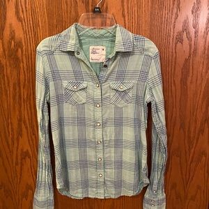 American Eagle plaid blouse